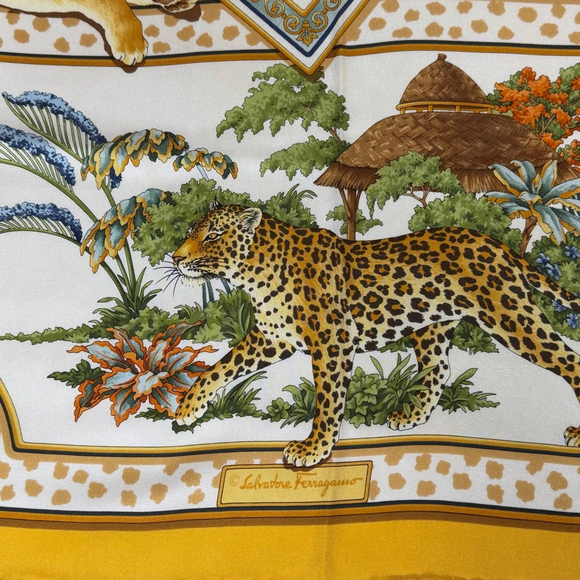 Salvatore Ferragamo 100% Silk Twill Scarf - Picture 7 of 11